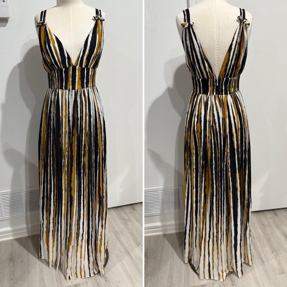 Ronny Kobo Multicolored Striped Sallee Maxi Dress - S - Picture 3 of 5
